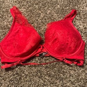 Victoria’s Secret red lace bra